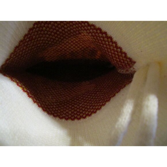 Vintage Puppy Dog Knit Christmas Stocking Deck The Halls Bone And Ball Design - Picture 10 of 10